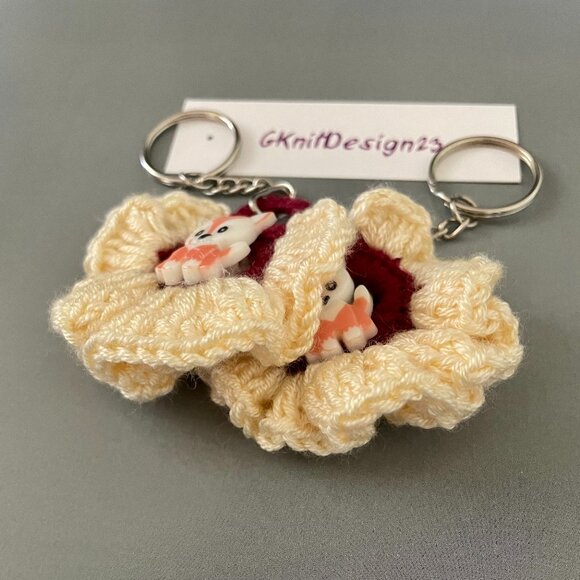Crochet Keychains, Lightweight Charm Set, Backpack Charms, Keychain Charm - Picture 3 of 7
